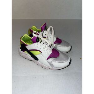Nike Air Huarache Run Neon Magenta White Purple Yellow Women Retro 9.5